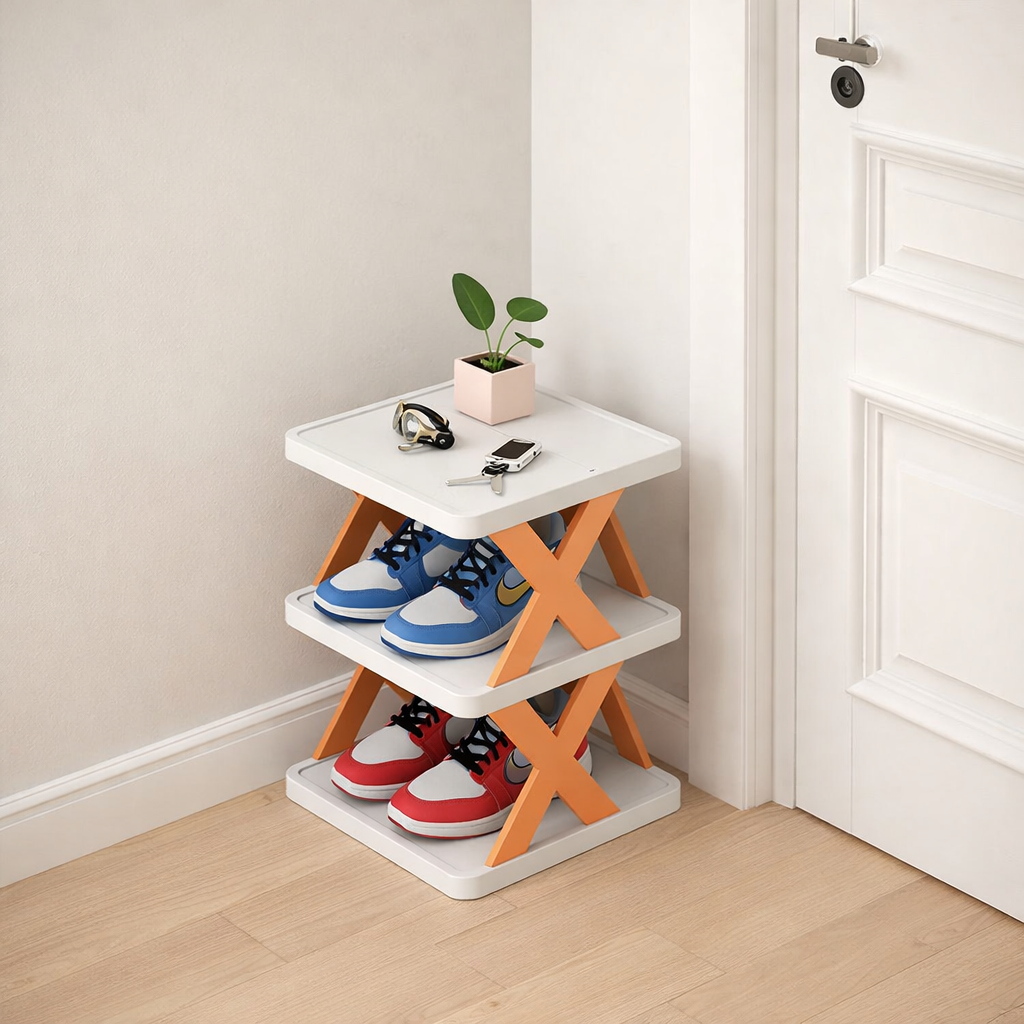 Compact Vertical Shoe Organizer for Efficient Storage