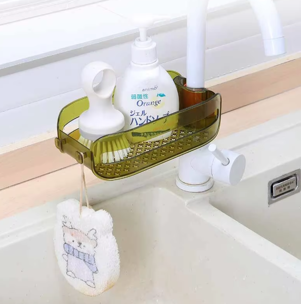 Non-Slip Utensil Holder for Dishwashing – Faucet Storage Solution