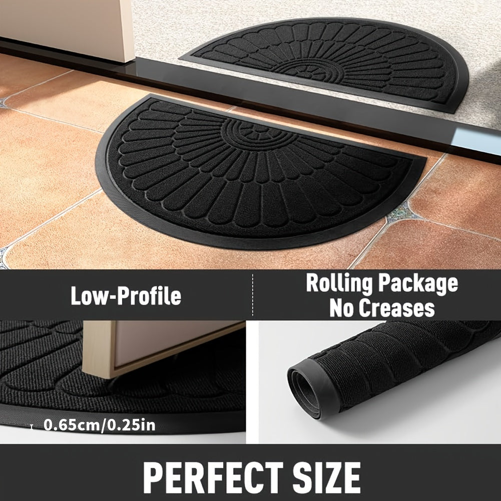 Non-Slip Half-Circle Rubber Mat – Suitable for Indoor and Outdoor
