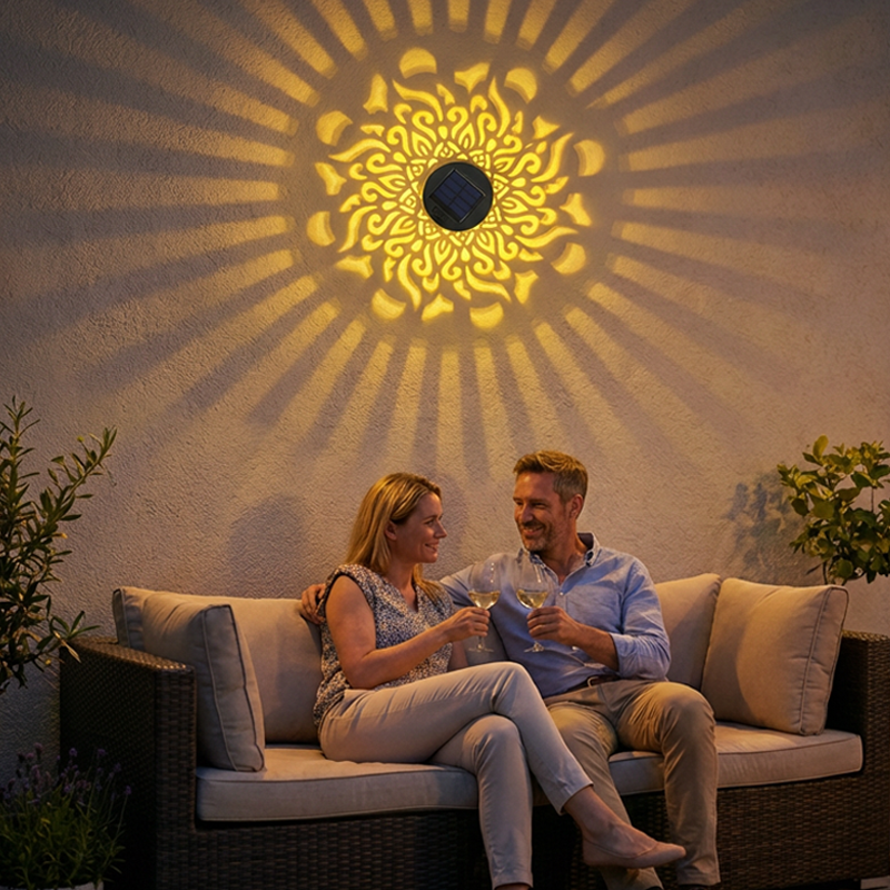 AuraLuxe™ Solar Mandala Projector — Transform Your Nights into a Magical, Stress-Free Sanctuary