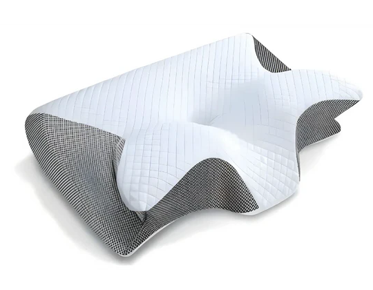 Cervical Support Neck Pillow with Butterfly Contour - Washable Foam Cover