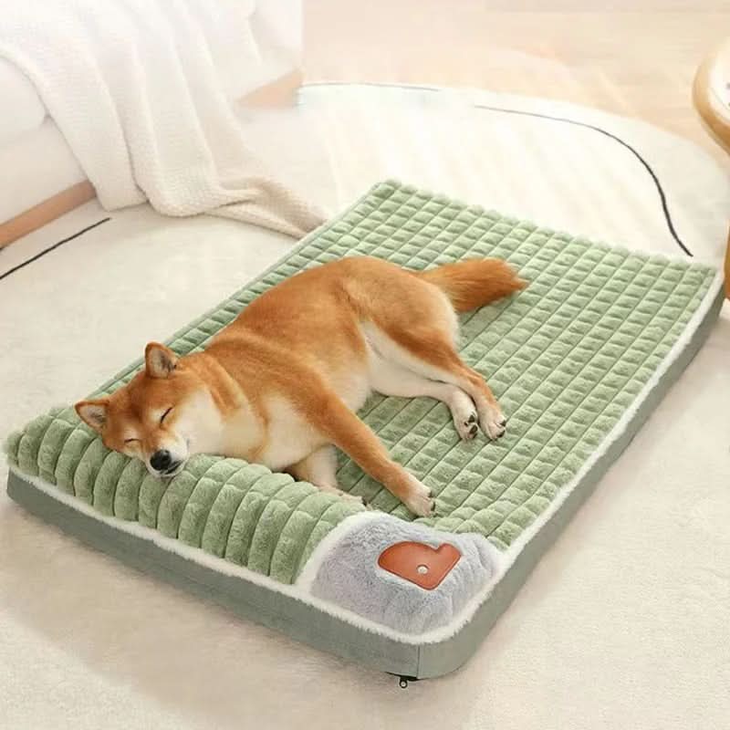 Plush Pet Bed with Easy-Clean Fabric