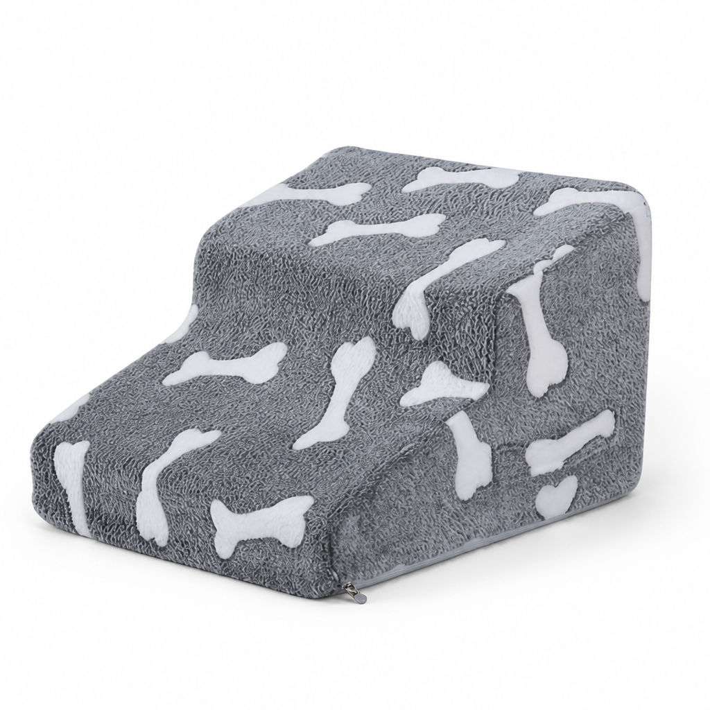 Plush-Covered Non-Slip Pet Steps (2–4 Steps)