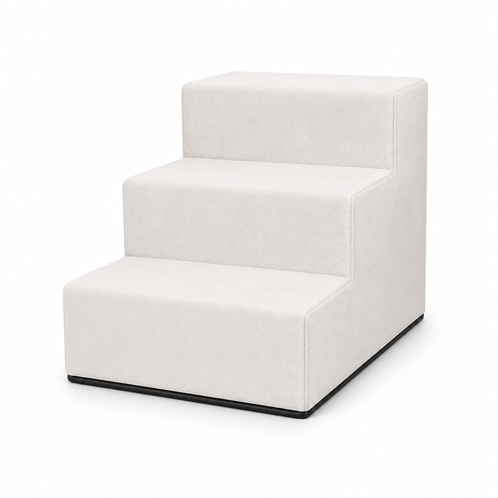Non-Slip Velvet Foam Pet Stairs (3-Step)