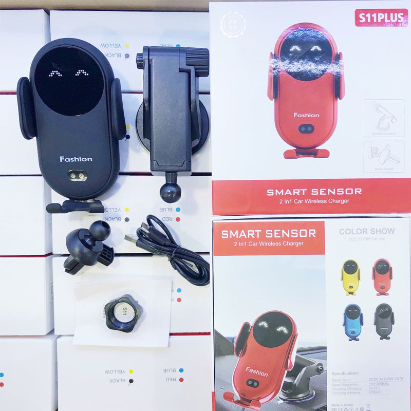 Car Mount with Wireless Charger for Smartphones