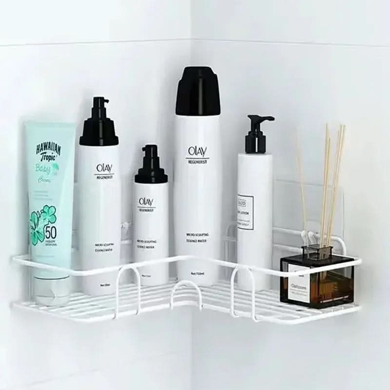 Metal Bathroom Shelf Organizer - Wall Mounted Storage Solution