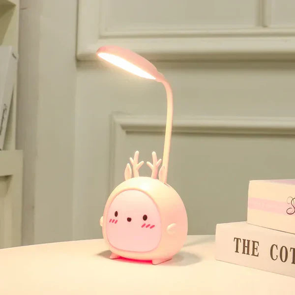 Cartoon LED Table Lamp with Flexible Neck – Gentle Light for Eye Ease