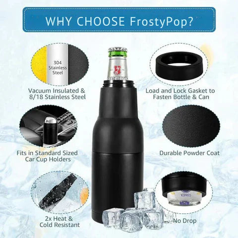 Vacuum Insulated Drink Holder for Cans – Stainless Steel Design