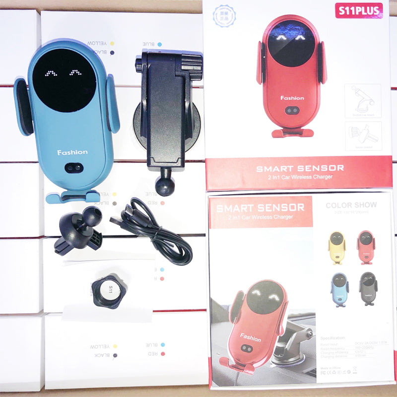 Car Mount with Wireless Charger for Smartphones