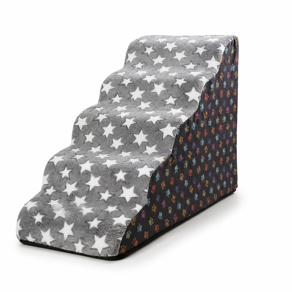 Non-Slip Plush Pet Stairs (2-5 Steps)