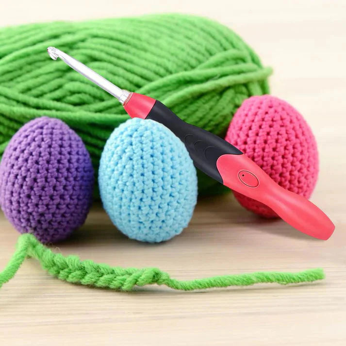 LED Crochet Hook Kit | Illuminated Tip | Interchangeable Heads | LumiStitch