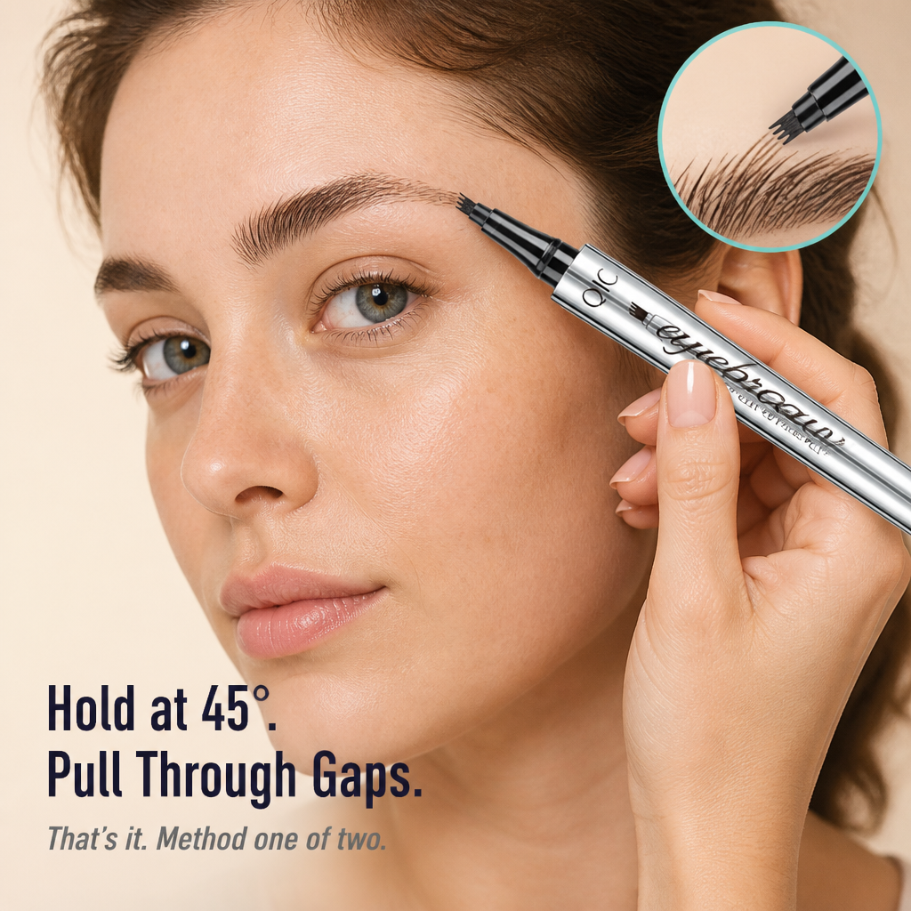 NatuSculpt™ 4-Tip Brow Pen — Draw Natural-Looking Brows in 60 Seconds That Stay Put