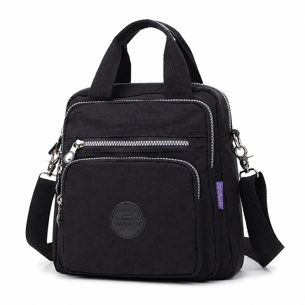 Water-Repellent Multi-Compartment Crossbody Bag
