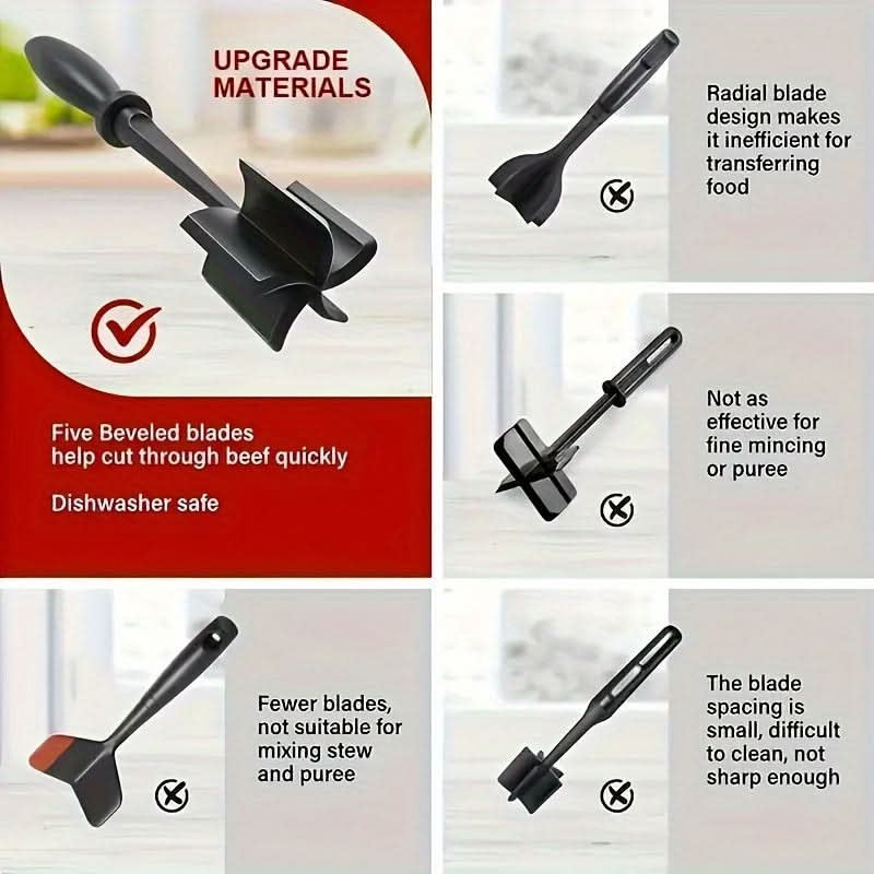 Ground Meat Chopper Tool for Easy Food Preparation