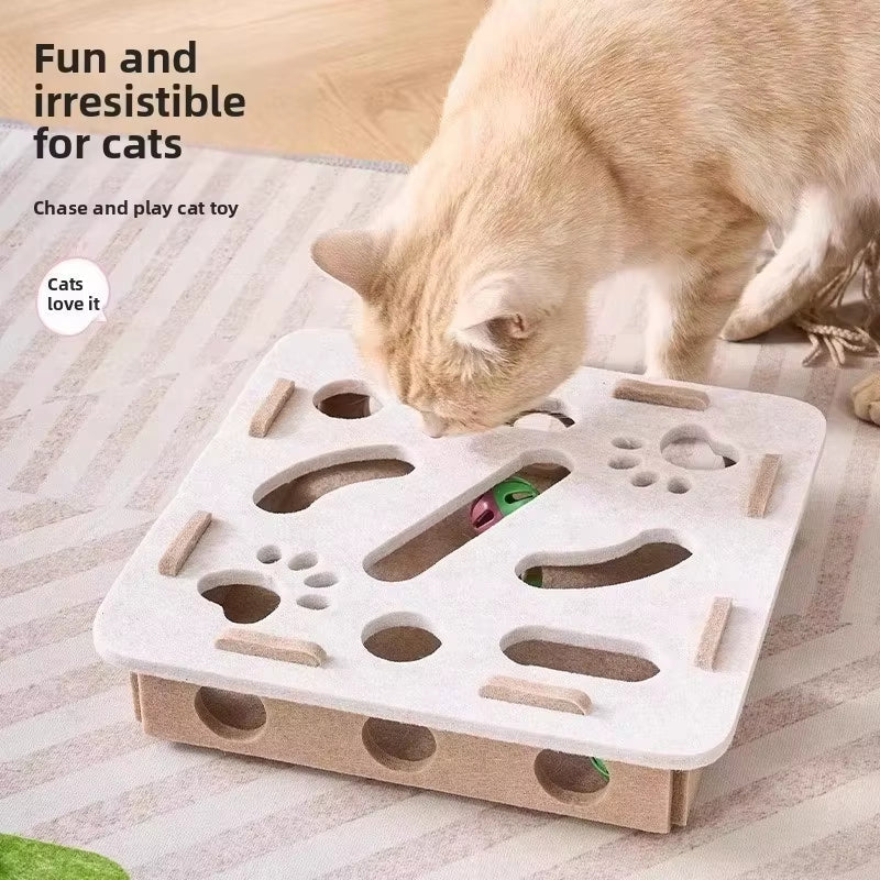 Felt Puzzle Box for Cats - Engaging Toy for Playtime