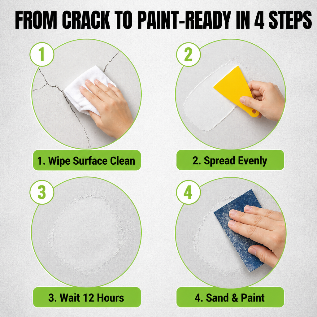 SmoothSavvy™ — Fix Cracks, Holes & Water Stains All in One Afternoon