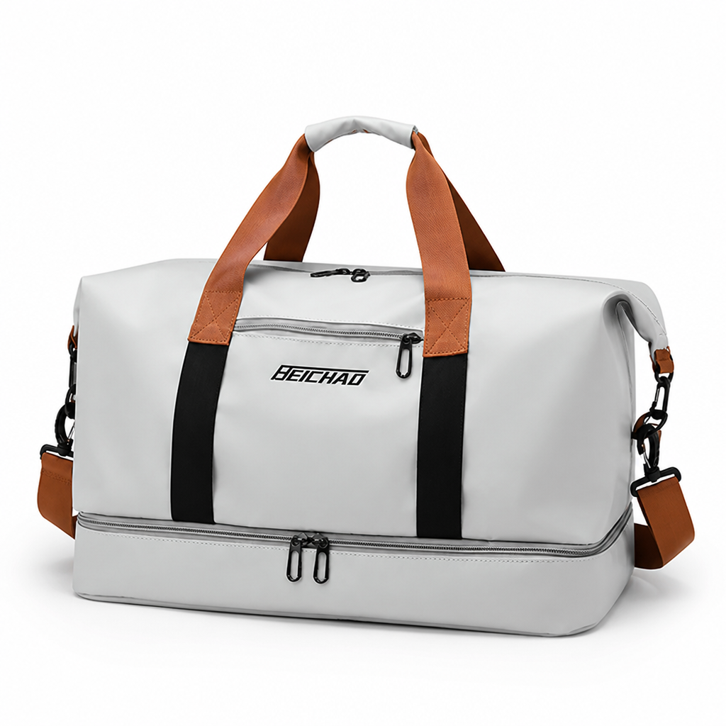 Waterproof Nylon Duffel Bag (Shoe Compartment & Dry-Wet Separation)