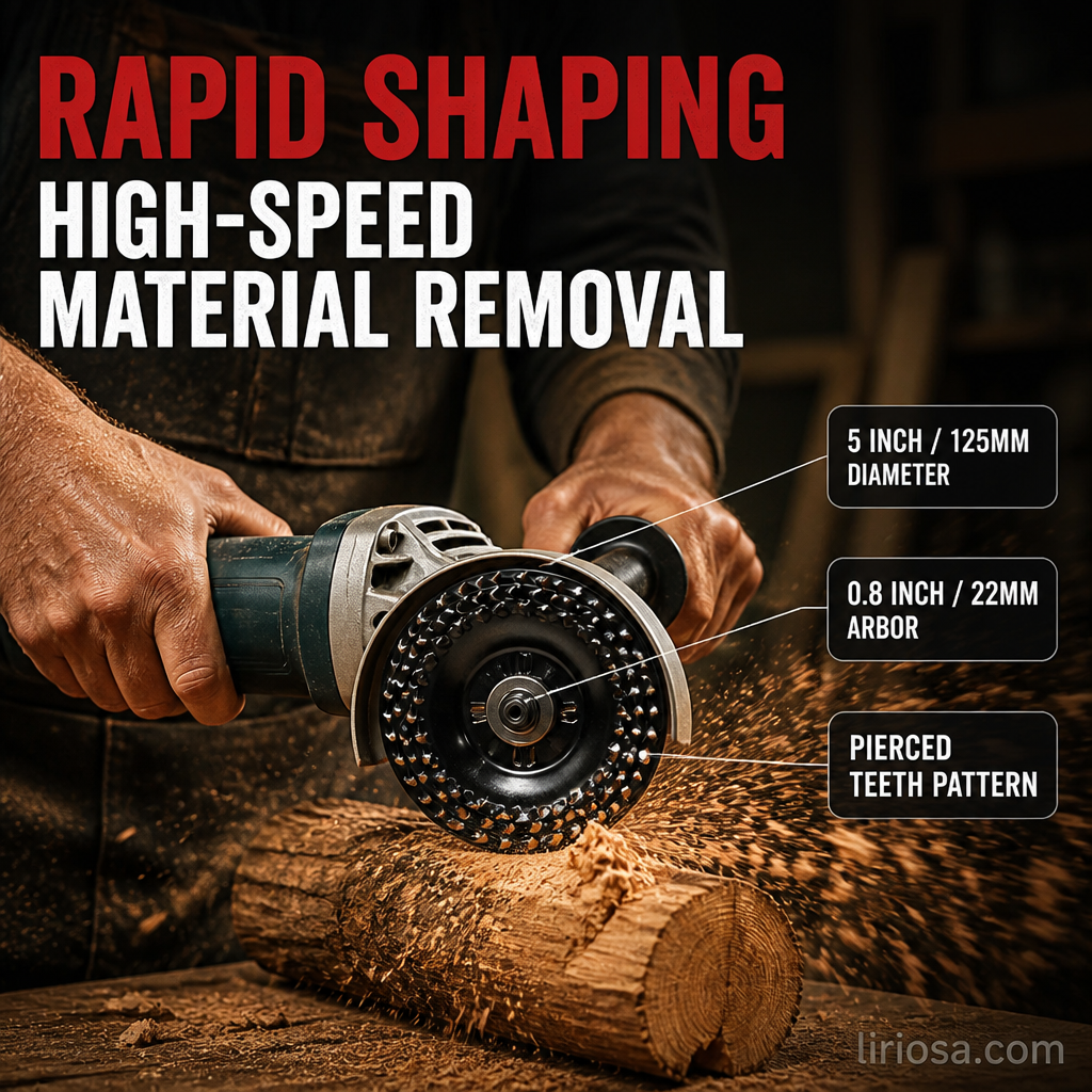VeloCraft™ — Sculpt, Carve & Hog Wood at Double Speed on Any 5″ Grinder
