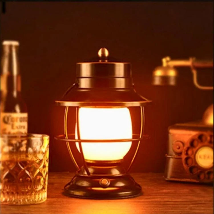 Portable Waterproof LED Lantern for Camping – Rechargeable Light with Warm and Flame Settings