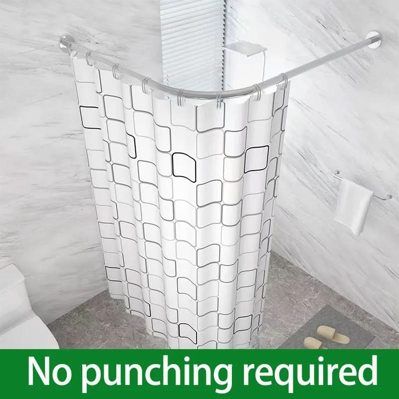 Telescoping L-Shaped Shower Curtain Rod