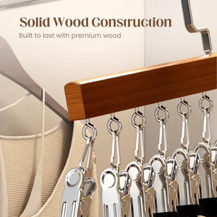 Set of Wooden Hangers – Two Hangers Included per Pack