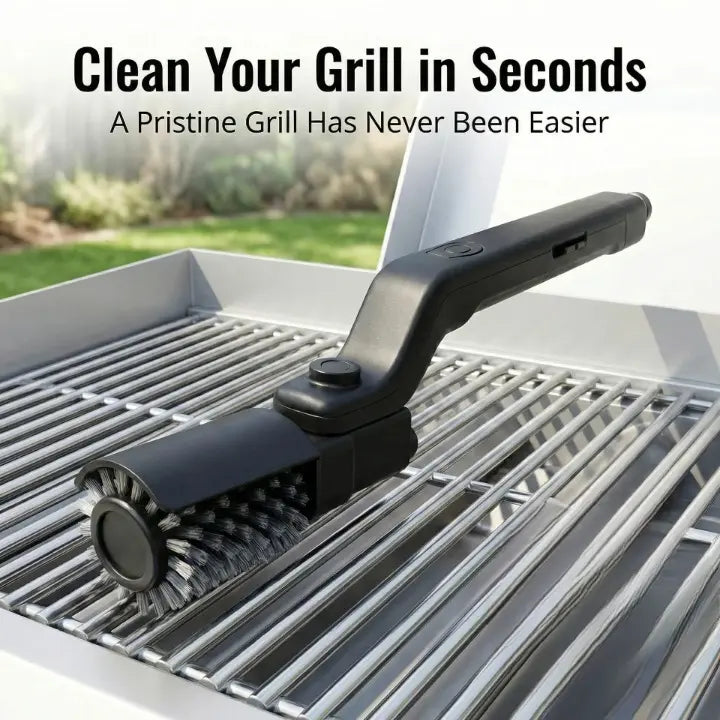 Grill Scrubber with Rotating Head | Fast Grill Cleaning | Safe Bristle Design | GrillPro