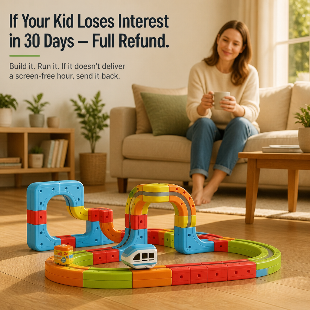 LuminaTrack™ — Connect Tracks with a Snap and Watch the Magnetic Train Glide