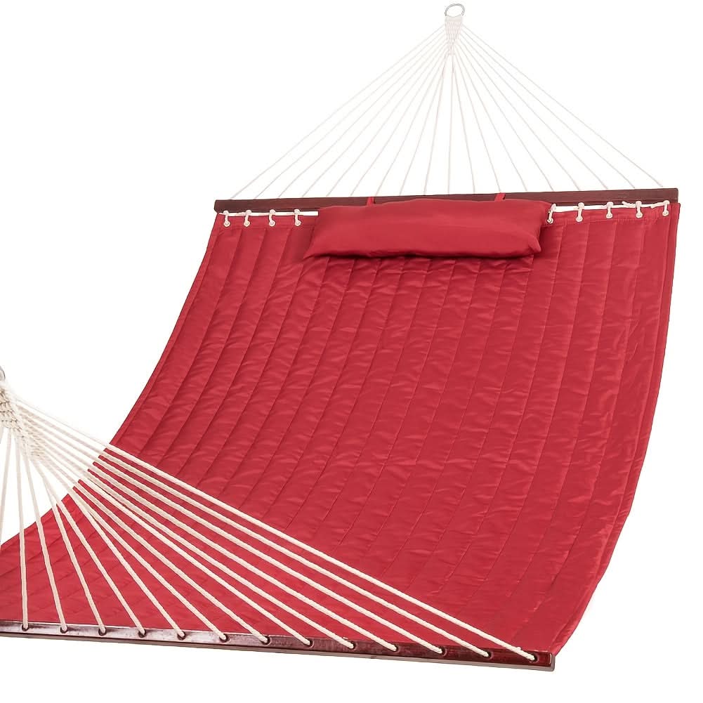 Double Layered Quilted Hammock for Patio and Poolside Relaxation