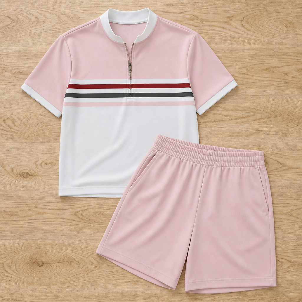 Zip-Collar Shirt & Shorts Set™ — Feel Fresh, Move Freely, Command Every Moment