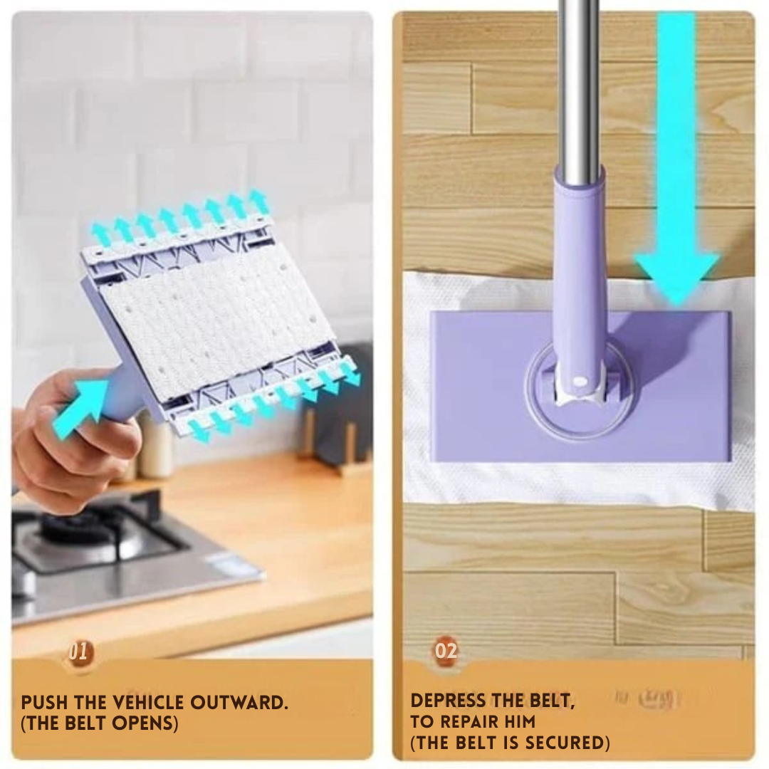 SwiftWipe™ Mini Mop — Cut Cleaning Time in Half and Breeze Through Messes Effortlessly
