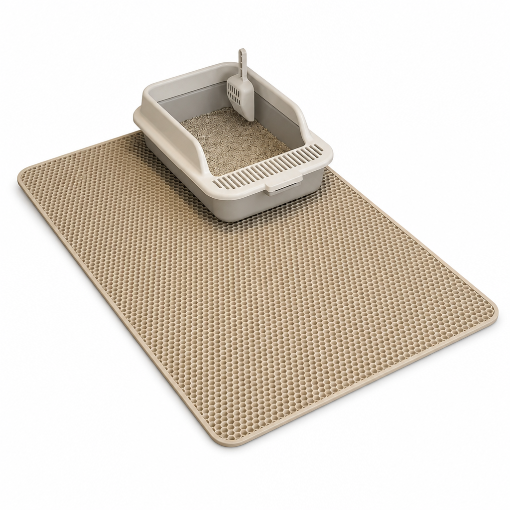 Dual-Layer Waterproof & Non-Slip Cat Litter Mat