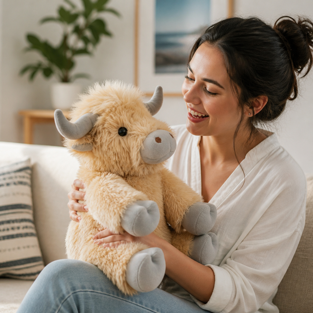 Super-Soft Huggable Highland Cow Plush