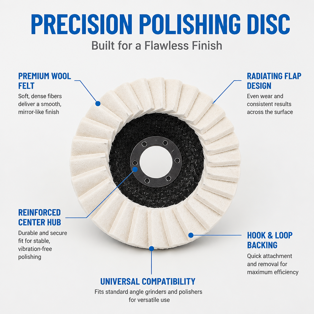 SilkRidge™ Wool Felt Polishing Disc — Transform Surfaces Into Jaw-Dropping Mirror-Shine with Effortless Precision