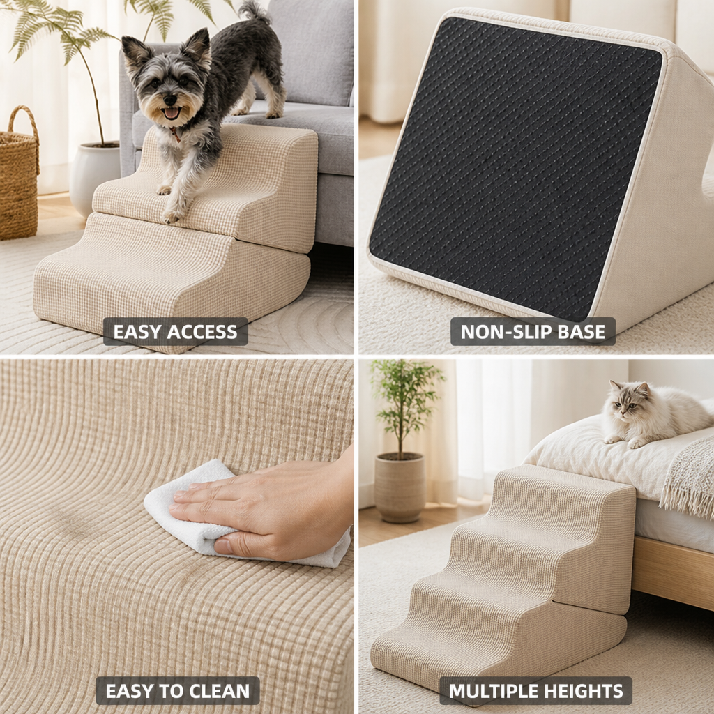 Non-Slip Customizable Pet Steps (3 or 4 Steps)