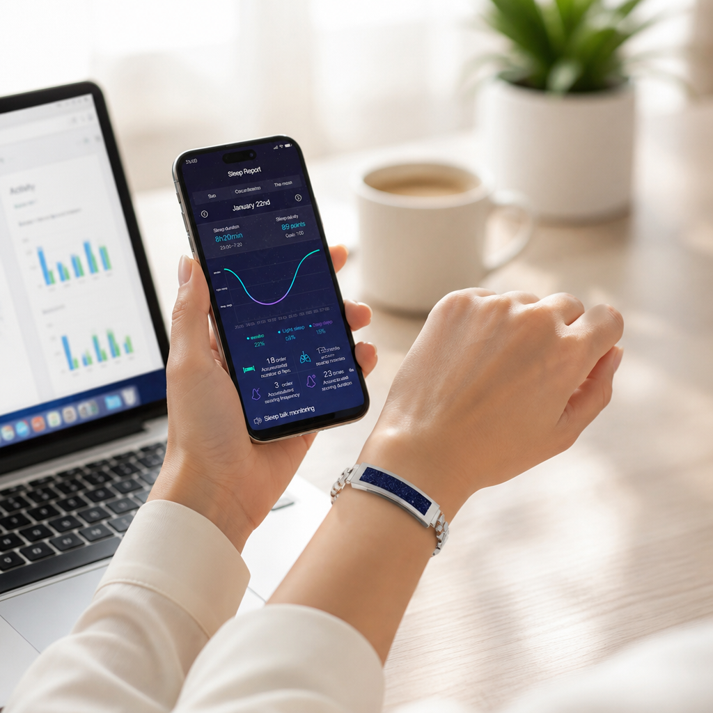 Stainless Steel Bluetooth Fitness Tracker Bracelet (5-Day Battery)