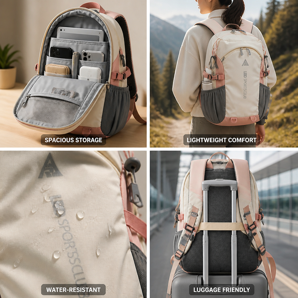 Large-Capacity Lightweight Organizer Backpack