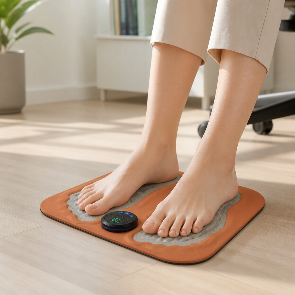 Low-Profile Foldable EMS Foot Stimulation Mat (USB Rechargeable)