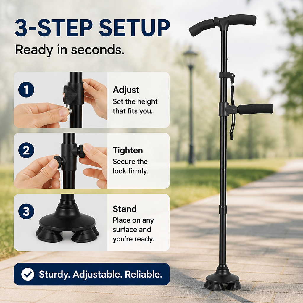 VitaPace™ — Walk Steady, Stand Safely & Light Up Every Step After Dark