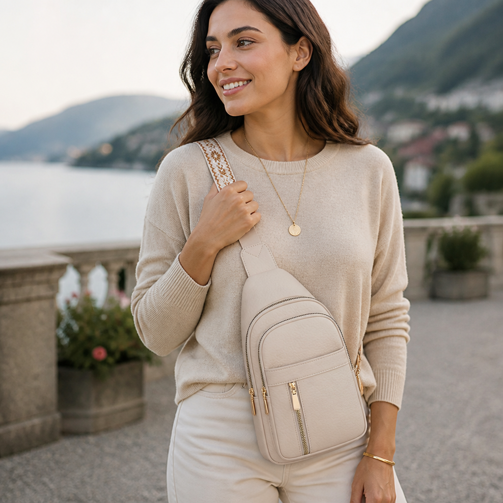 Anti-Slash RFID-Blocking Water-Repellent Crossbody Bag