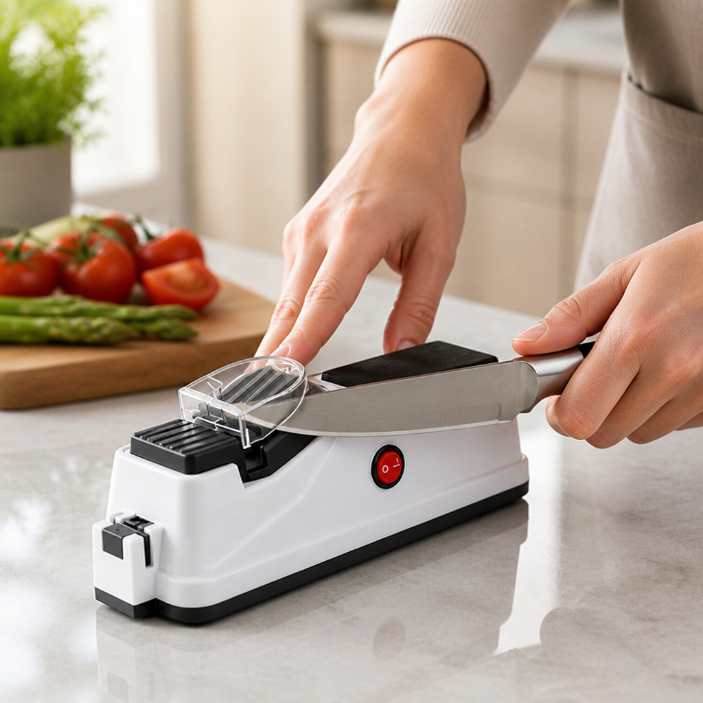 3-Stage USB-Rechargeable Electric Knife Sharpener