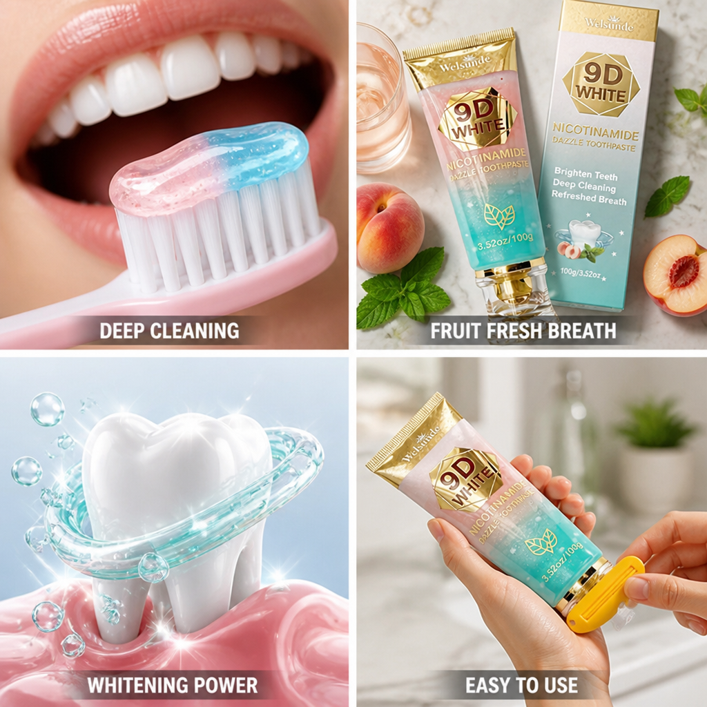 Hydroxyapatite & Nicotinamide Whitening Toothpaste (With Squeezer)