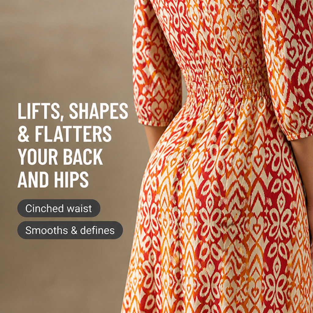 VelaRose™ Floral V-neck Dress — Sculpt Your Curves with Effortless Elegance and All-Day Comfort