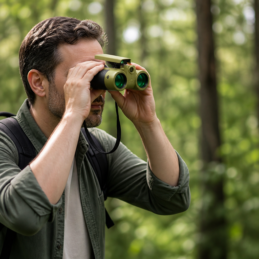 Night Vision 4x Kids Binoculars (Adjustable Eyecups)