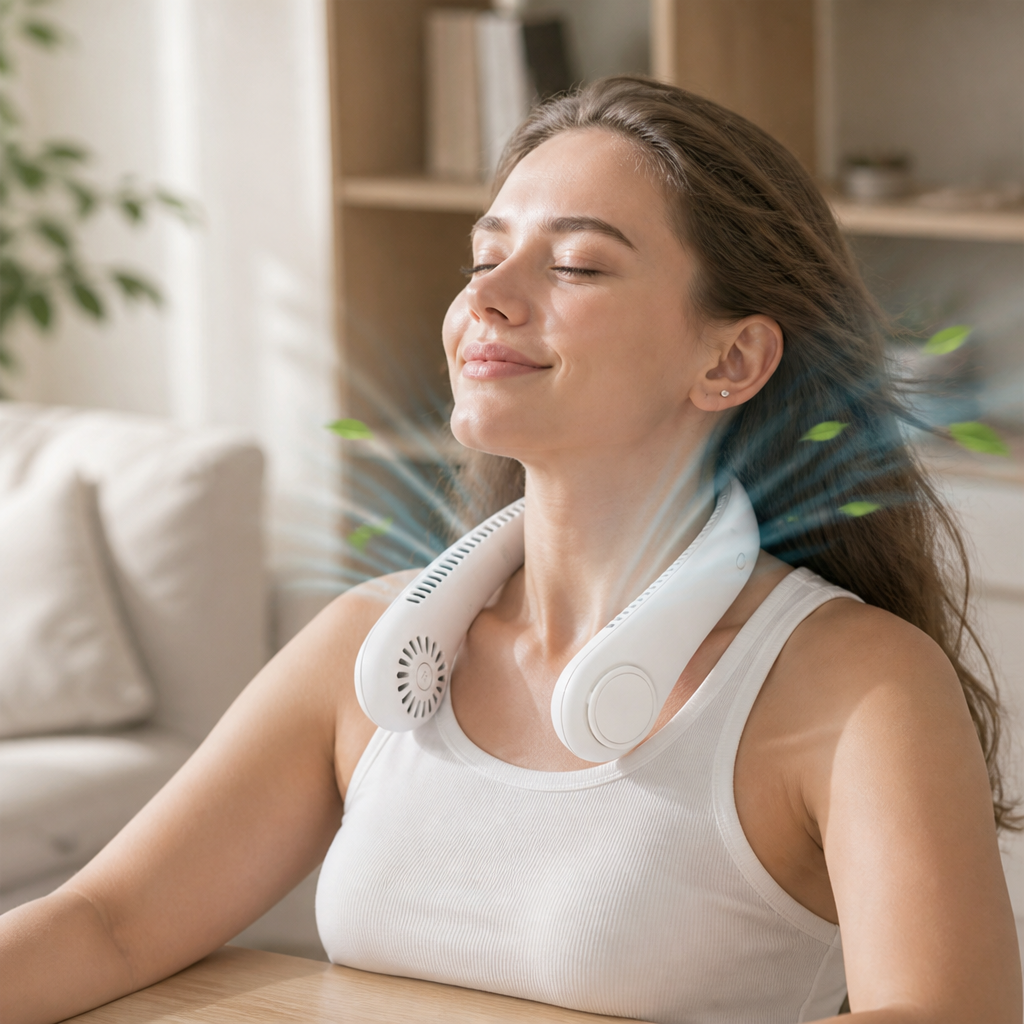 Bladeless 360-Degree Rechargeable Neck Fan