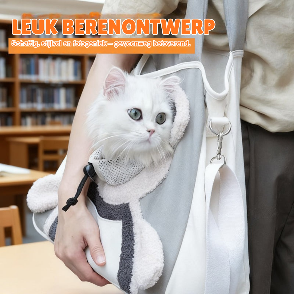 Comfortable and Secure Pet Bag with Bear Graphic
