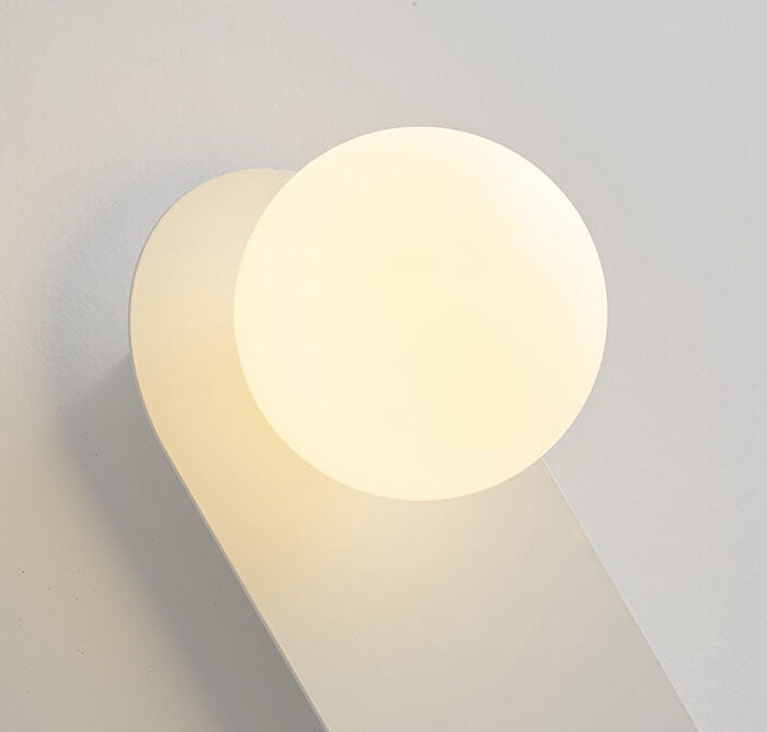 Decorative Oval Backplate Wall Sconce in Nordic Minimalist Style