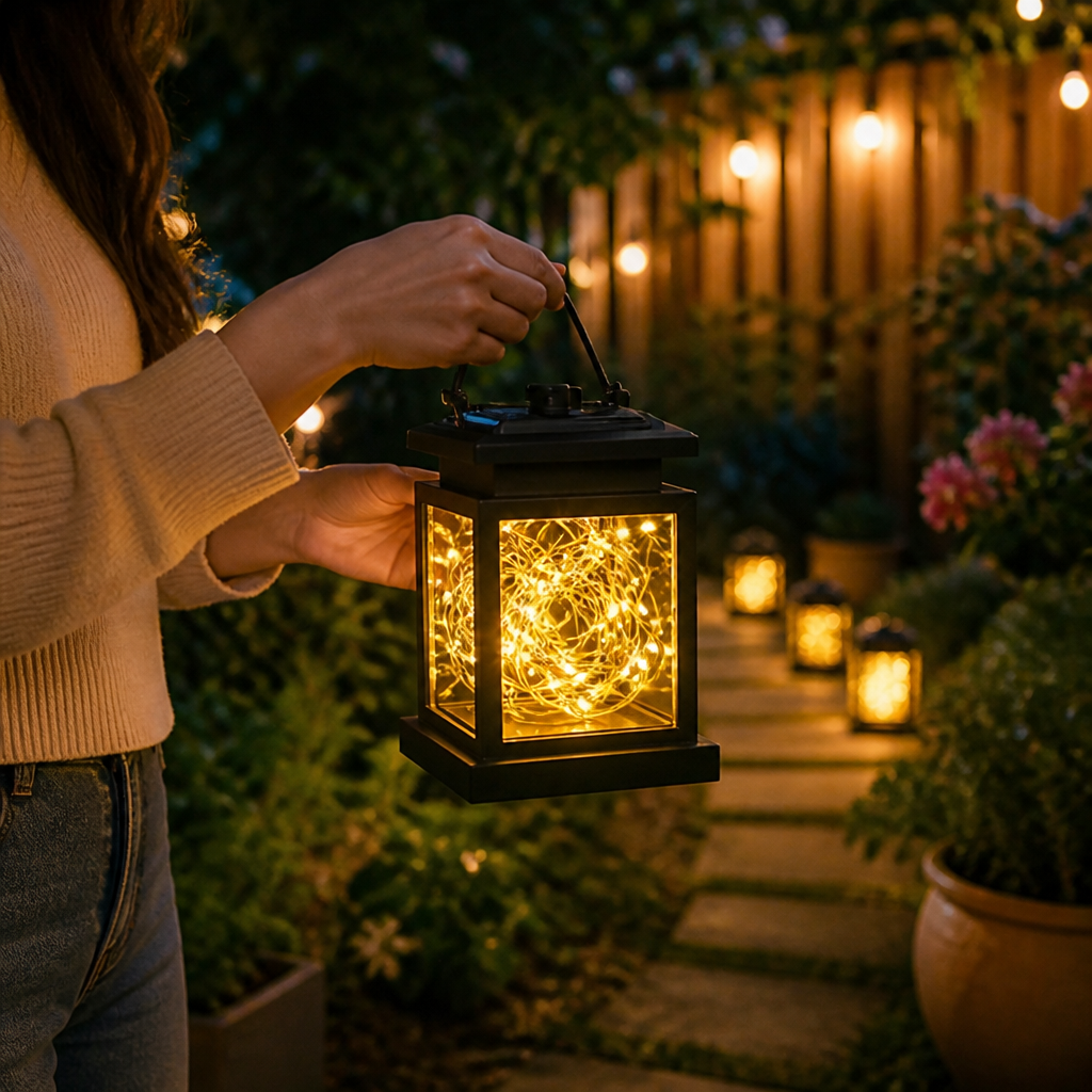 Solar-Powered Star Lantern (Outdoor Hanging)