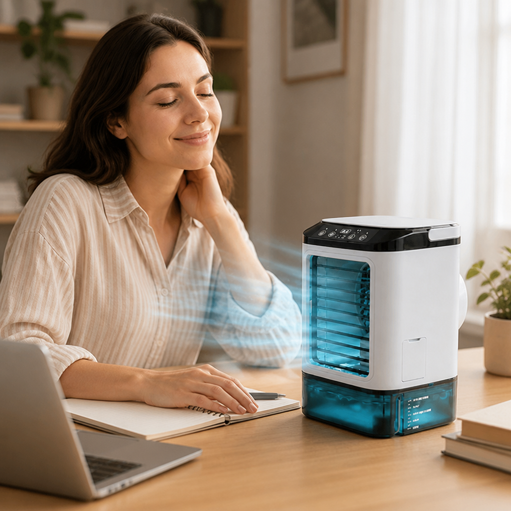Portable USB Rechargeable Mist Cooling Fan