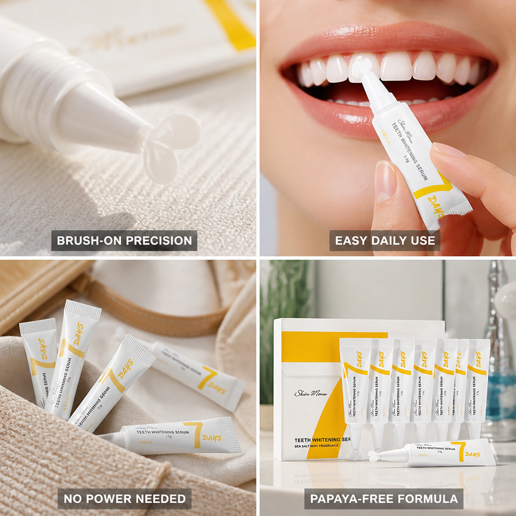 Brush-On Papaya-Free Teeth Whitening Serum (7-Pack)