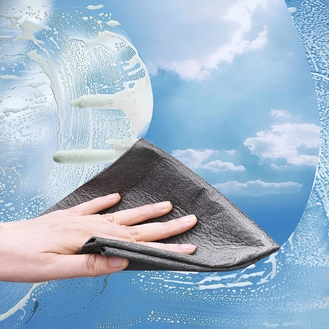 Set of 5 Scratch-Free Microfiber Cloths for Cleaning Surfaces